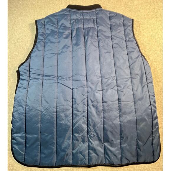 RefrigiWear Men’s 2XL Blue Cooler Wear Insulated Zip-Front Work Vest Workwear - Picture 2 of 7